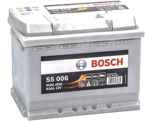 Акумулятор Bosch S50060 63Ah 610A L+