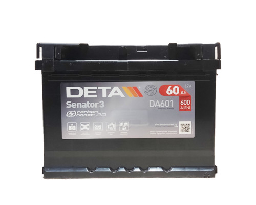 Акумулятор Deta Senator 3 Carbon Boost (DA601) 60Ah 600A L+