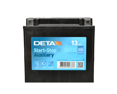 Акумулятор Deta AGM Start Stop 13Ah 200A L+