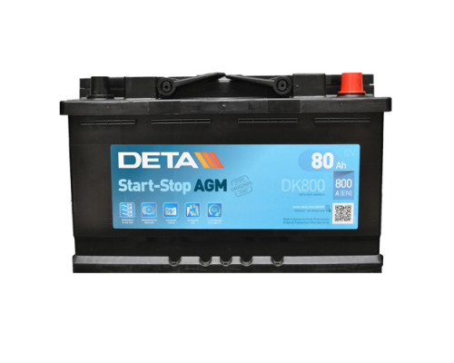 Акумулятор AGM Start Stop 80Ah 800A R+