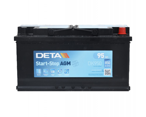 Акумулятор Deta AGM Start Stop 95Ah 850A R+