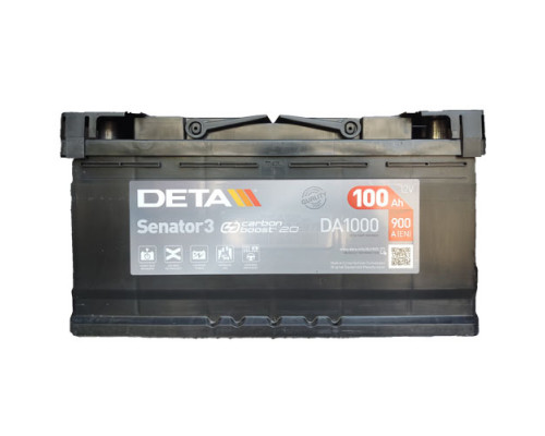 Акумулятор Deta Senator 3 Carbon Boost (DA1000) 100Ah 900A R+