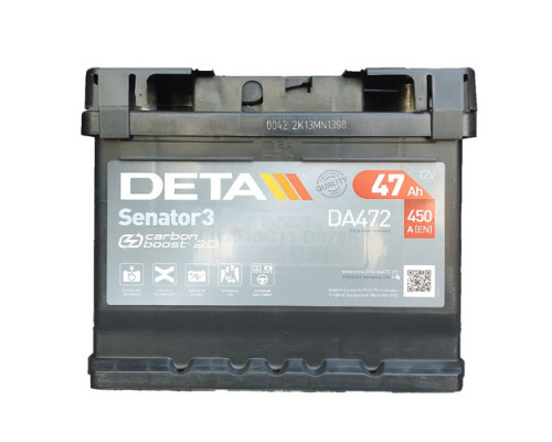 Акумулятор Deta Senator 3 Carbon Boost 47Ah 450A R+