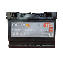 Акумулятор Deta Senator 3 Carbon Boost (DA770) 77Ah 760A R+