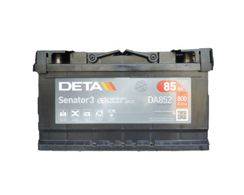 Акумулятор Deta Senator 3 Carbon Boost (DA852) 85Ah 800A R+