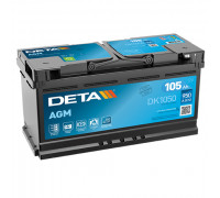Акумулятор Deta AGM Start Stop 105Ah 950A R+