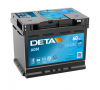 Акумулятор Deta AGM Start Stop 60Ah 680A R+