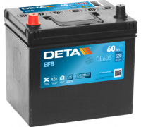 Акумулятор Deta EFB Start Stop asia (DL605) 60Ah 520A JL+