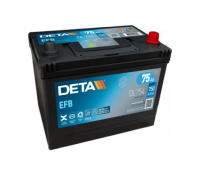 Акумулятор Deta EFB Start Stop asia (DL754) 75Ah 750A JR+