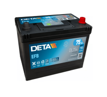 Акумулятор Deta EFB Start Stop asia (DL754) 75Ah 750A JR+
