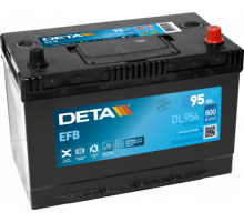 Акумулятор Deta EFB Start Stop asia (DL954) 95Ah 800A JR+