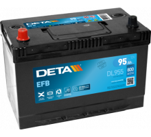Акумулятор Deta EFB Start Stop asia (DL955) 95Ah 800A JL+