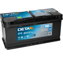 Акумулятор Deta EFB Start Stop (DL1000) 100Ah 900A R+