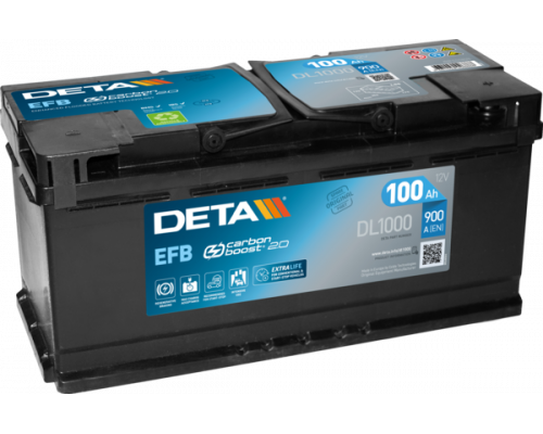 Акумулятор Deta EFB Start Stop (DL1000) 100Ah 900A R+