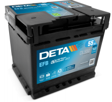 Акумулятор Deta EFB Start Stop (DL550) 55Ah 540A R+