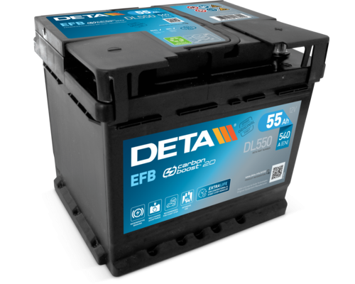 Акумулятор Deta EFB Start Stop (DL550) 55Ah 540A R+