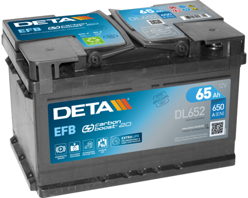 Акумулятор Deta EFB Start Stop (DL652) 65Ah 650A R+