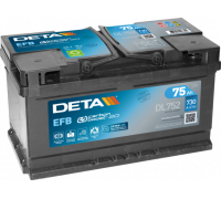 Акумулятор Deta EFB Start Stop (DL752) 75Ah 730A R+