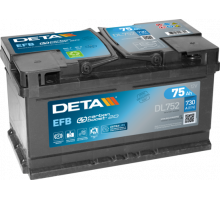 Акумулятор Deta EFB Start Stop (DL752) 75Ah 730A R+