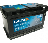 Акумулятор Deta EFB Start Stop (DL800) 80Ah 800A R+