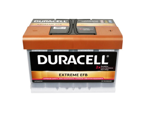 Акумулятор DURACELL EXTREME EFB Start Stop  75Ah 700A R+