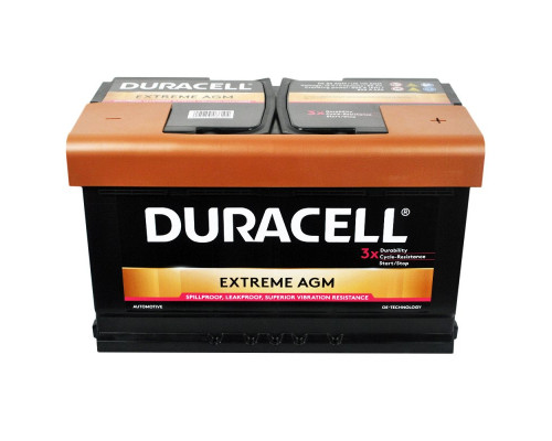 Акумулятор DURACELL EXTREME AGM Start Stop 80Ah 800A R+