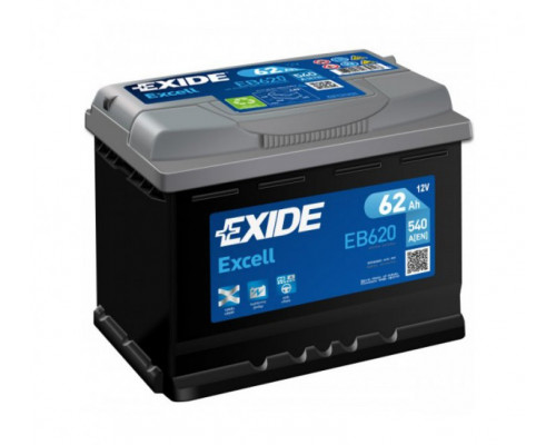Акумулятор  Exide Excell  EB620  62Ah 540A R+