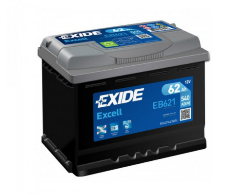 Акумулятор  Exide Excell  EB620  62Ah 540A L+