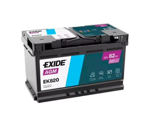 Акумулятор Exide AGM Start Stop 82Ah 800A R+