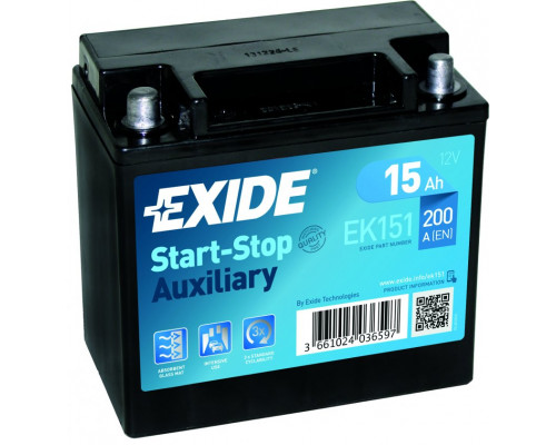Акумулятор Exide 6CT-15  AGM Start&Stop 15Ah 200A L+