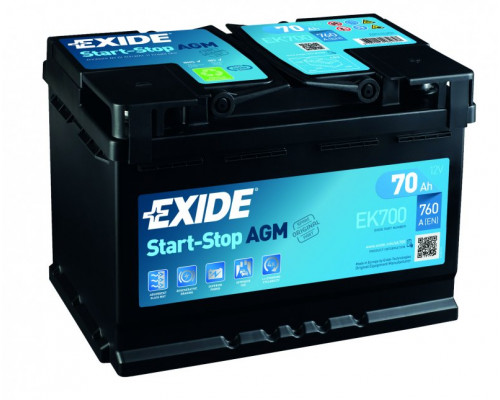 Акумулятор Exide AGM Start Stop 70Ah 760A R+