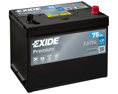 Акумулятор Exide 6CT-75 АзЕ Premium Asia  R+