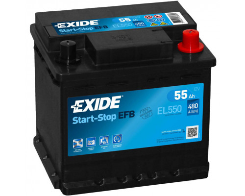 Акумулятор Exide EFB Start Stop (EL550) 55Ah 540A R+