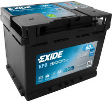 Акумулятор Exide EFB Start Stop (EL600) 60Ah 640A R+