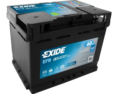 Акумулятор Exide EFB Start Stop (EL600) 60Ah 640A R+