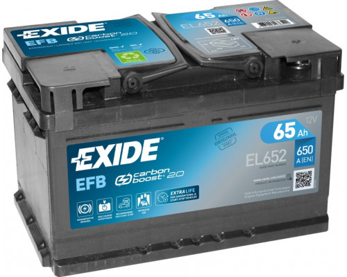 Акумулятор Exide EFB Start Stop (EL652) 65Ah 650A R+
