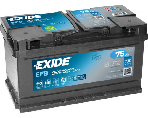 Акумулятор Exide EFB Start Stop (EL752) 75Ah 730A R+