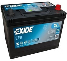 Акумулятор Exide EFB Start Stop asia (EL754) 75Ah 750A JR+
