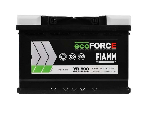 Акумулятор Fiamm AGM Ecoforce Start&Stop 80Ah 800A R+