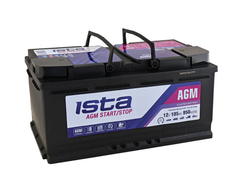 Акумулятор ISTA AGM Start Stop 105Ah 950A R+