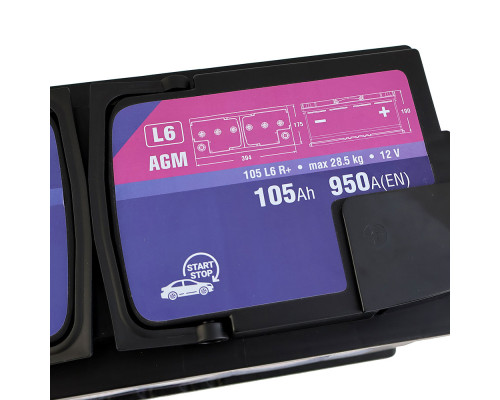 Акумулятор ISTA AGM Start Stop 105Ah 950A R+