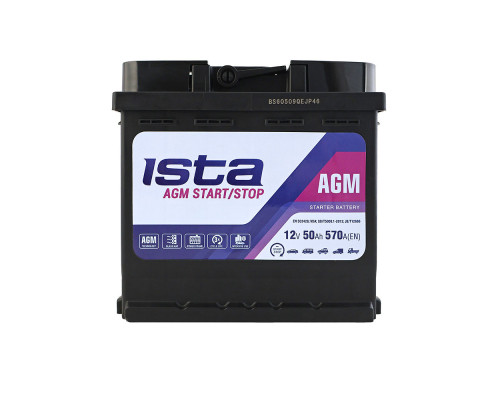 Акумулятор ISTA AGM Start Stop 50Ah 540A R+