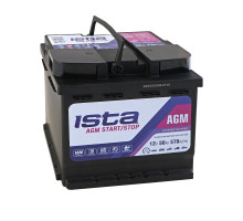 Акумулятор ISTA AGM Start Stop 50Ah 540A R+