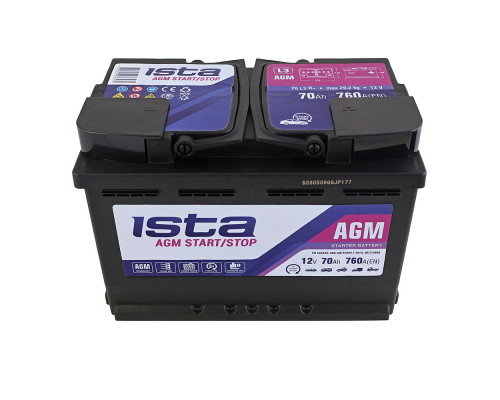 Акумулятор ISTA AGM 70Ah 760A R+
