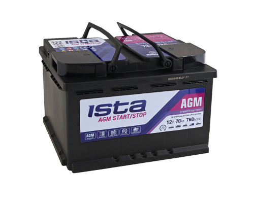 Акумулятор ISTA AGM 70Ah 760A R+
