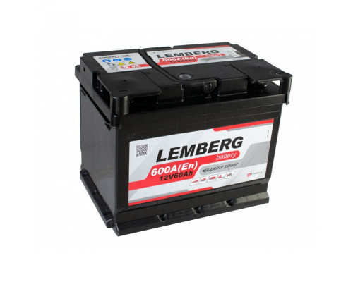 Акумулятор Lemberg 60Ah 600A R+