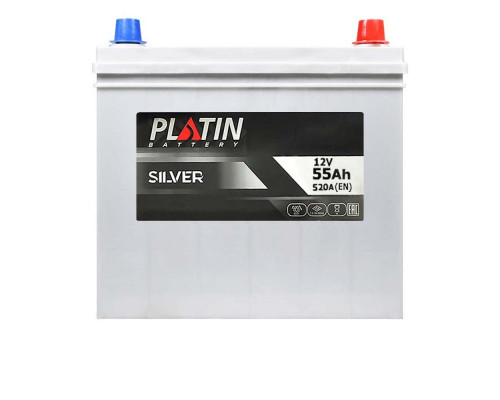 Акумулятор PLATIN Silver  55Ah 520A R+ Asia