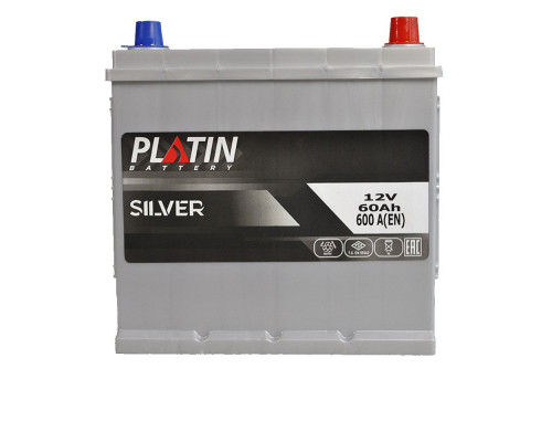 Акумулятор PLATIN Silver 60Ah 600A R+ Asia