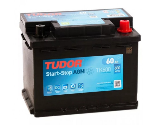 Акумулятор Tudor AGM Start Stop 60Ah 680A R+