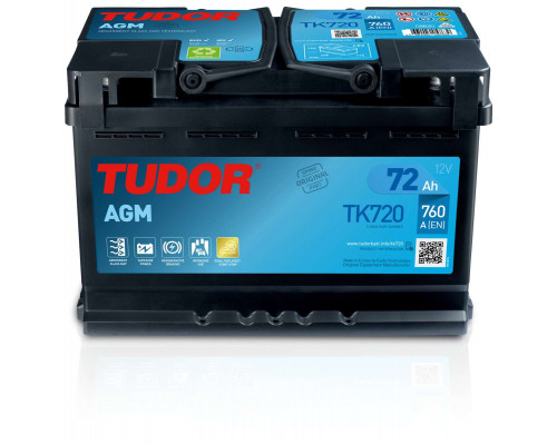 Акумулятор Tudor AGM Start Stop 72Ah 760A R+